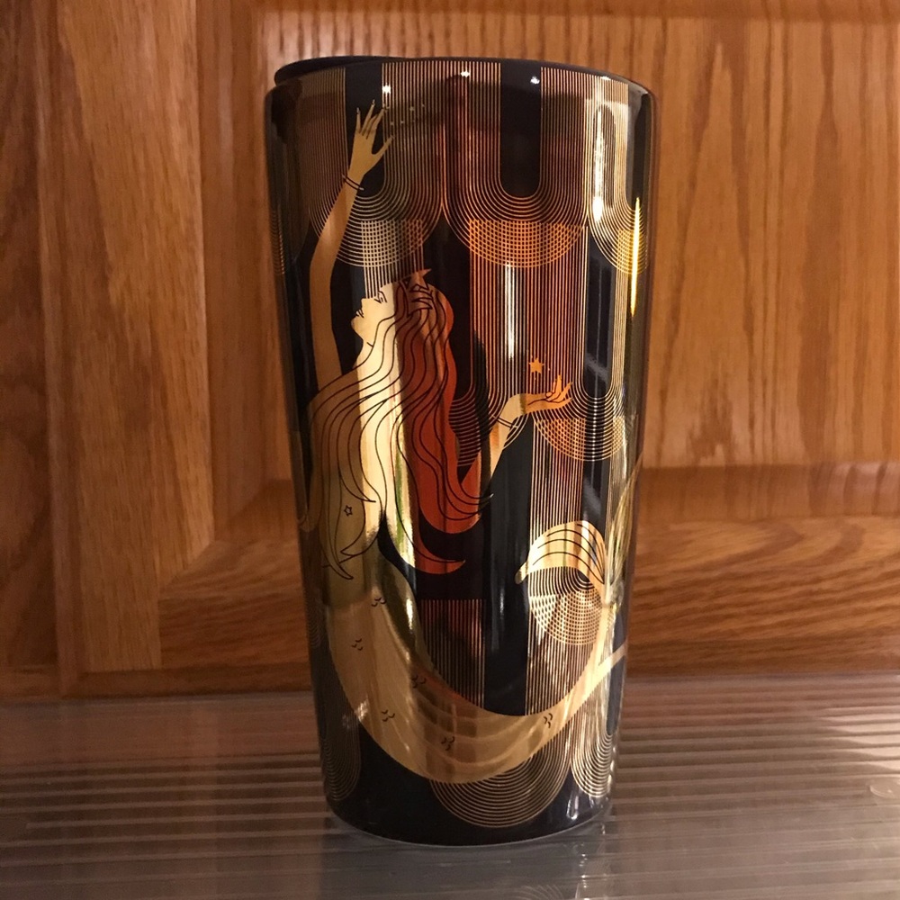 New magical Siren purple and gold ceramic tumbler